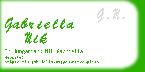 gabriella mik business card